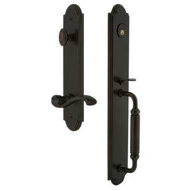 Baldwin Stonegate Handleset with Single Cylinder Deadbolt and Door